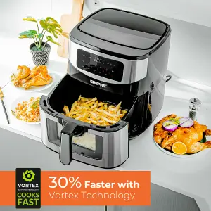 Geepas 1.7L Illuminating Electric Kettle, opus 2 Slice Bread Toaster & 9.2L Digital Air Fryer Kitchen Combo Set