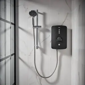 Triton Amala Matt Black Manual Electric Shower, 8.5kW