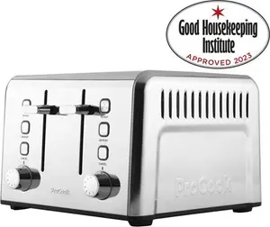 Stainless Steel Toaster 4 Slice - Electricals By Procook