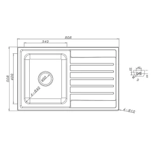 Astini Vicenza 1.0 Bowl Brushed Stainless Steel Kitchen Sink & Waste