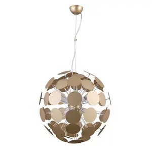 Luminosa Modern Hanging Pendant White, Golden 6 Light , E14