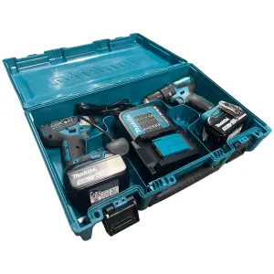 Makita 18v Tool Storage Case Fits 2 Drill Combi + Impact Driver Brushless LXT