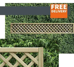 6ft Diamond Trellis panel (W)30cm x (H)183cm