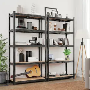 Garage Shelving, 5-Tier Storage Rack, Storage Organizing Rack, Shelving Unit, Adjustable Shelves, Black