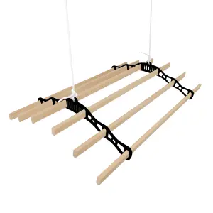 Clothing Airer Ceiling Pulley - Black - 0.9m