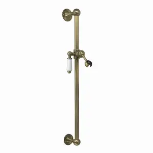 ENKI Antique Brass Traditional Solid Brass & Ceramic Shower Slider Rail S27