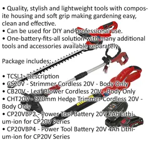 Ultimate 3x Cordless Garden Tool Set with 2 Li-Ion Batteries for Effortless Gardening