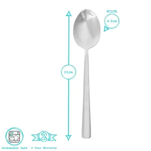 Tondo Stainless Steel Dessert Spoons - 21cm - Pack of 6