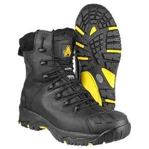 Amblers FS999 Waterproof High Leg Safety Work Boots Black (Sizes 4-14)