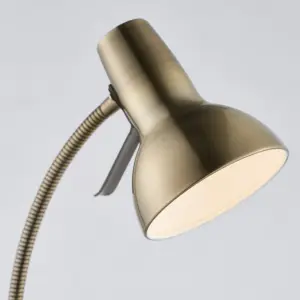 Anson Lighting Aldo Floor light finished in Antique brass plate and gloss white