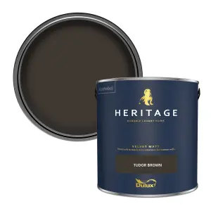 Dulux Trade Heritage Tudor Brown Velvet matt Wall paint, 2.5L