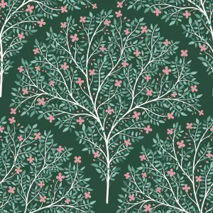 Bobbi Beck eco friendly Green arch flower and leaf Wallpaper