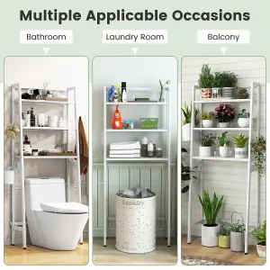 Costway Over The Toilet Storage Shelf 3-Tier Standing Above Toilet Rack Stand