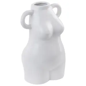 Flower Vase AIGIO Ceramic White