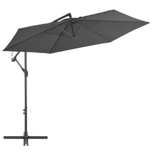 Berkfield Cantilever Umbrella with Aluminium Pole 300 cm Anthracite