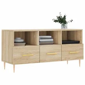 Berkfield TV Cabinet Sonoma Oak 102x36x50 cm Engineered Wood