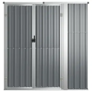 Berkfield Garden Tool Shed Grey 161x89x161 cm Galvanised Steel