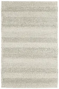 Plain Cream Stripe Handmade Luxurious Modern  Easy to Clean Rug For Bedroom LivingRoom and Dining Room -120cm X 170cm