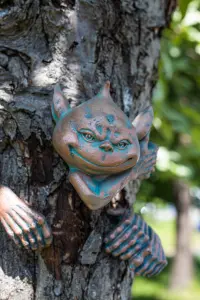 Bronze Goblin Tree Peeker Ornament