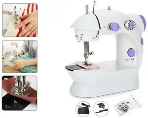 New Mini Electric Portable Sewing Machine Stitch Light Travel Craft Recharge