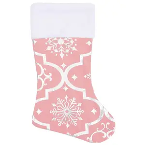 Kimber Luxury Christmas Tree Skirt with Sock Pink / 122 cm