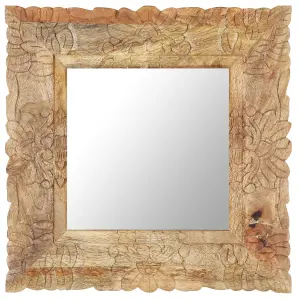 Berkfield Mirror 50x50 cm Solid Mango Wood