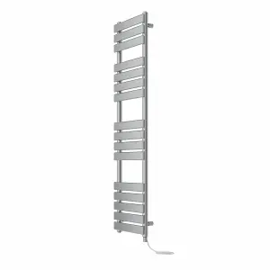 Rinse Bathrooms Electric Flat Panel Heated Towel Rail Chrome Bathroom Ladder Radiator Warmer 1600x450mm 800W