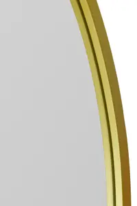 MirrorOutlet - The Arcus - Gold Metal Framed Arched Garden Wall Mirror 49" x 35" (125 x 90cm)