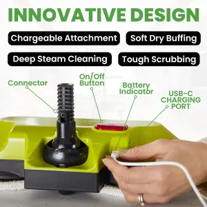 H2O HD 8-in-1 Steam Cleaner, Scrubber, Buffer & Polisher with Dual Buff Technology