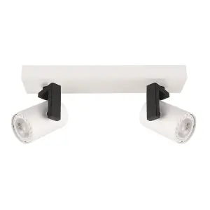 Luminosa Mola Modern 2 Light Twin Ceiling Spotlight, GU10