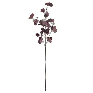 Hill Interiors Eucalyptus Burgundy Berried Faux Plant