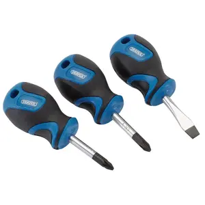 Draper Stubby Soft Grip Screwdriver Set (3 Piece) 32604