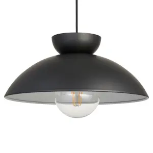 Stacked Matt Black LED Pendant ceiling light, (Dia)380mm