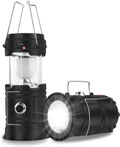 LED Camping Lantern 2 mode 5W 6500K IP44 Rechargeable, Phone Rechargeable, Black