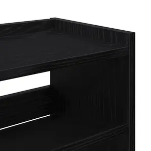 Berkfield Shoe Rack Black 80x25x61.5 cm Engineered Wood