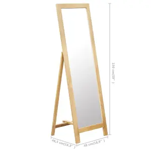 vidaXL Freestanding Mirror 48x46.5x150 cm Solid Oak Wood