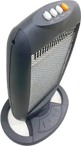 Belaco Black Halogen Heater Oscilating 400w -1200w 3 heat settings