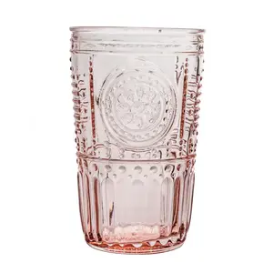 Romantic H Romantic Romantic Highball Glasses (Set of 4) Pink / 475