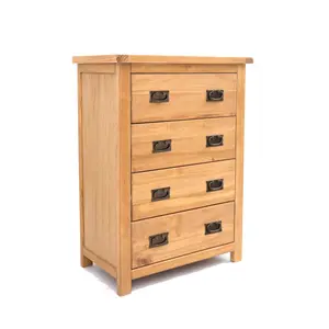 Lugo 4 Drawer Chest of Drawers Bras Drop Handle