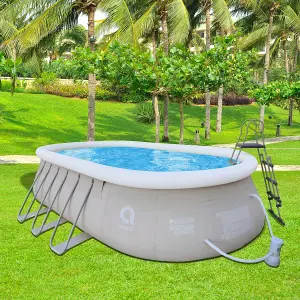 Avenli 20ft x 12ft x 48" Oval Above Ground Swimming Pool, Filter Pump & Accessories