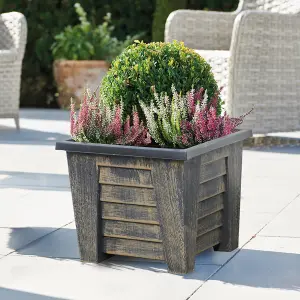 Planter with 4 Teir Trellis Structure, tomatos or climbing plants Bronze Effect H80cm x W31 x D31cm