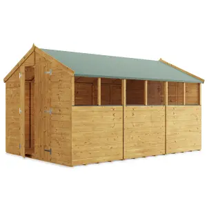 BillyOh Keeper Overlap Apex Wooden Shed - 12x8 - Windowed