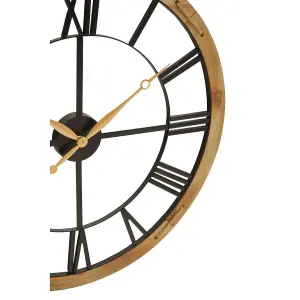 Interiors by Premier Vitus Black Metal Wall Clock