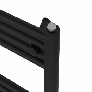 Rinse Bathrooms 800W Electric Heated Warming Towel Rail Bathroom Radiator Black - 1400x500mm