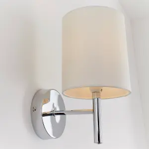 Anson Lighting Tulsa Chrome 1 Light Wall Light