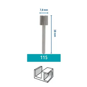 Dremel 3.2mm Steel High speed cutter (Dia)7.8mm, Pack of 2