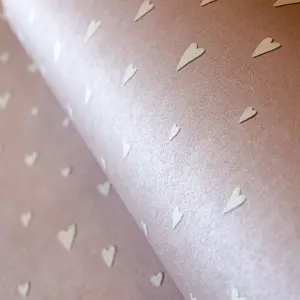 Galerie Great Kids Rose Smooth Glitter Hearts Wallpaper Roll