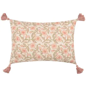 Paoletti Delphine Floral Tasselled  Polyester Filled Cushion