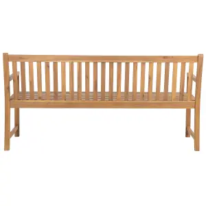 Garden Bench VIVARA Certified Acacia Wood Light Wood