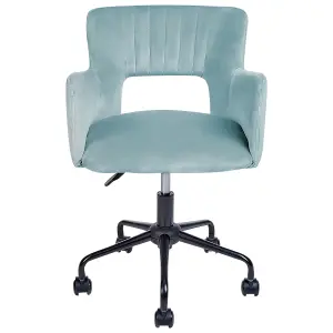 Desk Chair Velvet Mint Green SANILAC